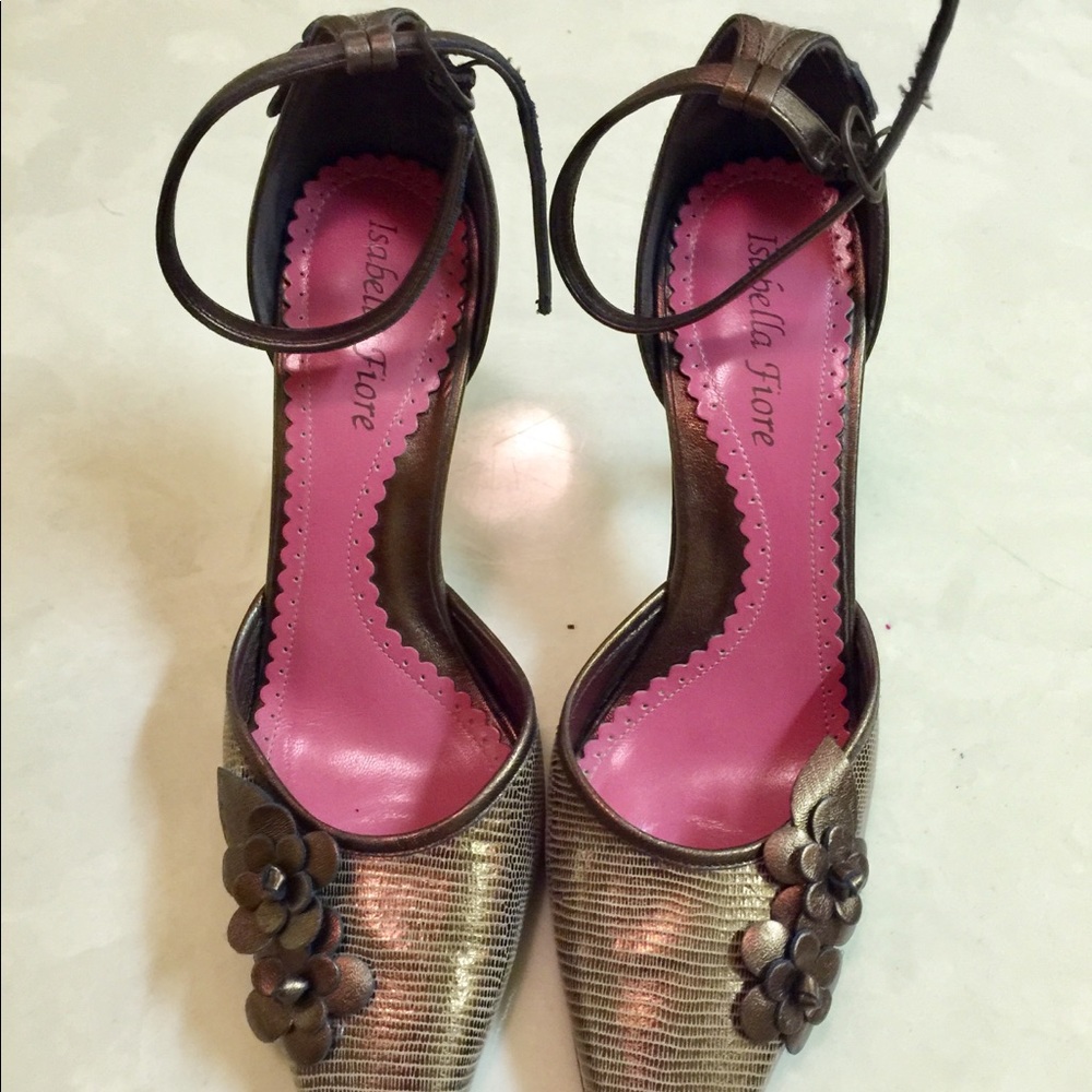 Isabella Fiore leather shoes bronxe color 6,5